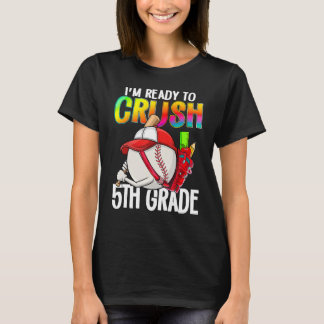 Ik ben klaar om 5e klas schatjes honkbalspeler te t-shirt