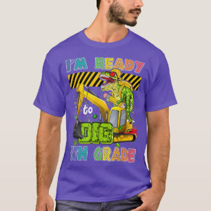 Ik ben klaar om 5e klas terug naar school dinosaur t-shirt