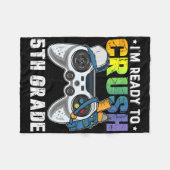 Ik ben klaar om 5e klas videogame CK naar school t Fleece Deken (Voorkant (Horizontaal))