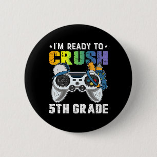 Ik ben klaar om 5e klas videogame CK naar school t Ronde Button 5,7 Cm
