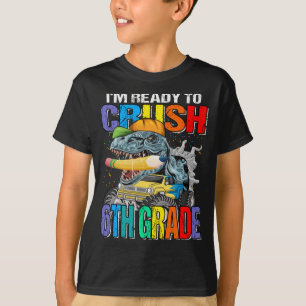 Ik ben klaar om 6e klas dinosaurus TRex monster te T-shirt