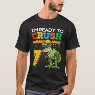 Ik ben klaar om 7 Funny Dinosaur terug naar school T-shirt