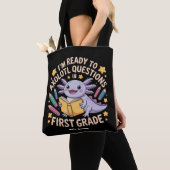Ik ben klaar om Axolotl vragen eerste rang grappig Tote Bag (Dichtbij)