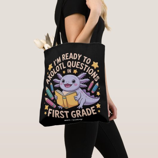 Ik ben klaar om Axolotl vragen eerste rang grappig Tote Bag (Dichtbij)