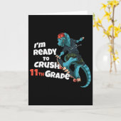 Ik ben klaar om de 11e klas dinosaurus-skateboard kaart (Gele Bloem)