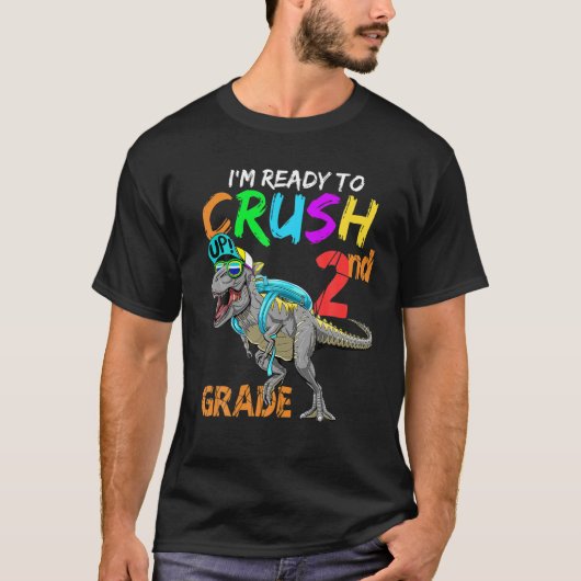 Ik ben klaar om de 2de graad T Rex Dinosaur terug T-shirt (Voorkant)