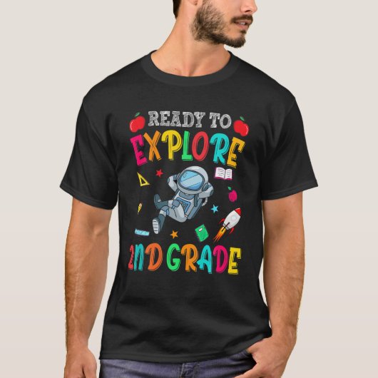 Ik ben klaar om de 2e graad Funny Astronaunt te on T-shirt (Voorkant)