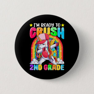 Ik ben klaar om de 2e klas dabbing eenhoorn Ck te  Ronde Button 5,7 Cm