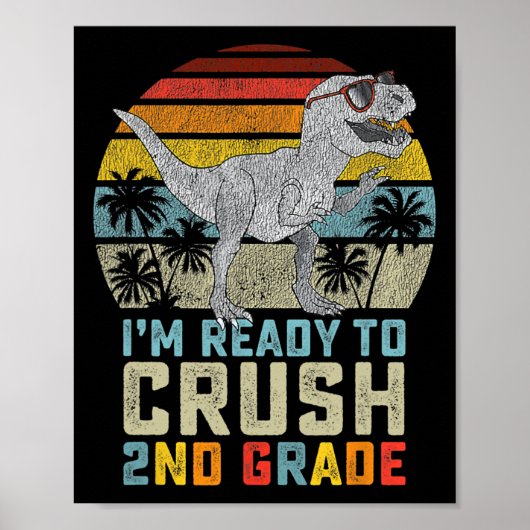 Ik ben klaar om de 2e klas dinosaurus terug naar s poster (Voorkant)