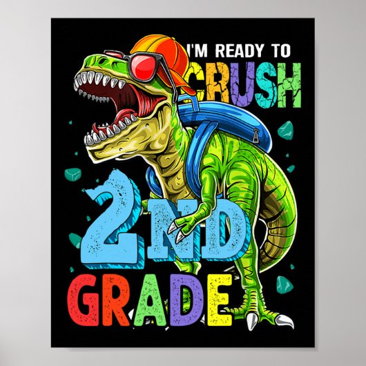 Ik ben klaar om de 2e klas dinosaurus terug naar s poster (Voorkant)