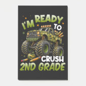 Ik ben klaar om de 2e klas monstertruck te verplet post-it® notes (Voorkant)