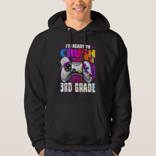 Ik ben klaar om de 3de graad terug naar school vid hoodie (Voorkant)