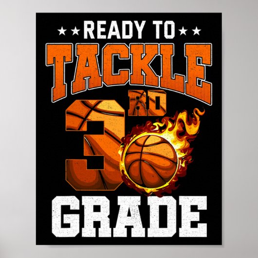 Ik ben klaar om de 3de-klasse Basketball terug te Poster (Voorkant)