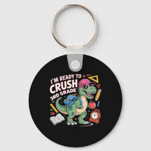 Ik ben klaar om de 3e klas dinosaurus terug naar s sleutelhanger