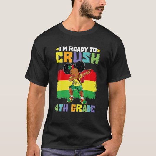 Ik ben klaar om de 4e graad Afro Melanin Black Da T-shirt (Voorkant)