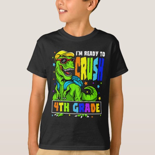 Ik ben klaar om de 4e graads dinosaurus te klaren  t-shirt (Voorkant)