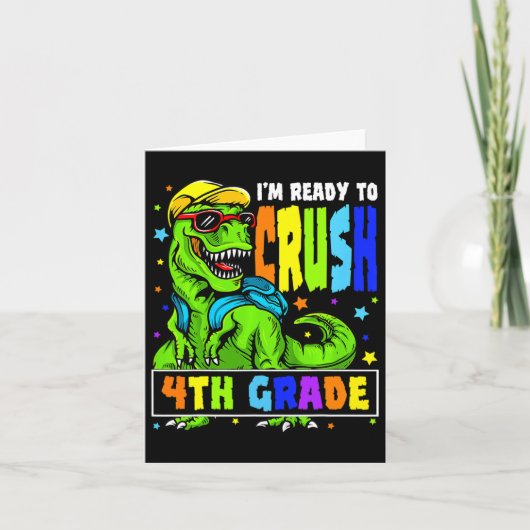 Ik ben klaar om de 4e graads dinosaurus te kletsen kaart (Voorkant)