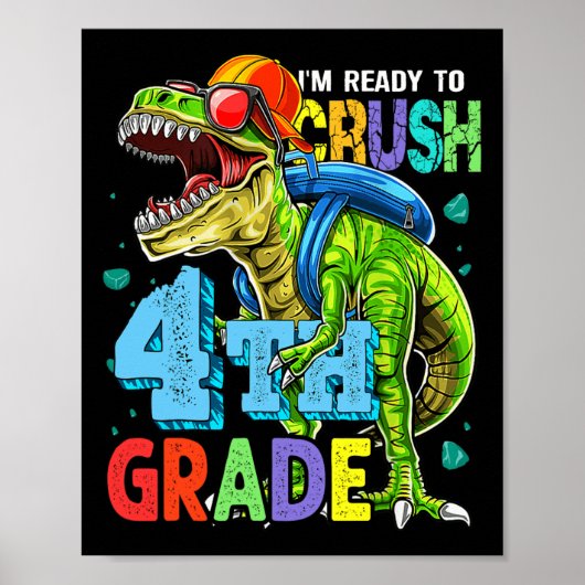 Ik ben klaar om de 4e graads dinosaurus terug te b poster (Voorkant)