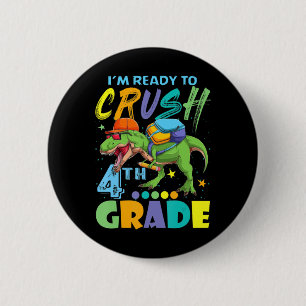 Ik ben klaar om de 4e graads dinosaurus terug te b ronde button 5,7 cm