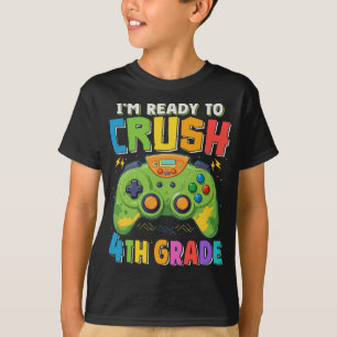 Ik ben klaar om de 4e klas gamer terug naar school t-shirt