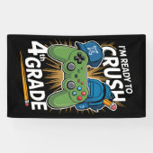 Ik ben klaar om de 4e klas weer naar school te gaa spandoek (Horizontaal)