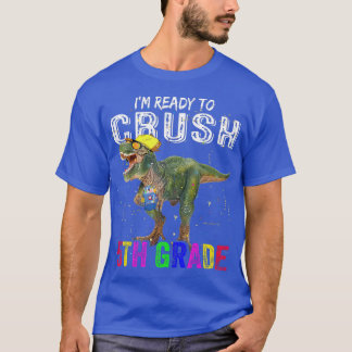 Ik ben klaar om de 5de graad T Rex Dinosaur terug  T-shirt