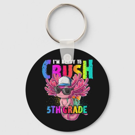 Ik ben klaar om de 5de grade Axolotl terug te bren Sleutelhanger (Voorkant)