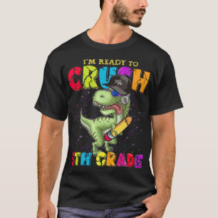 Ik ben klaar om de 5e klas te kraken Grappige Dino T-shirt