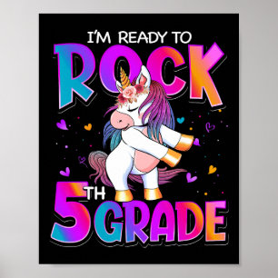 Ik ben klaar om de 5e klas Unicorn terug naar scho Poster