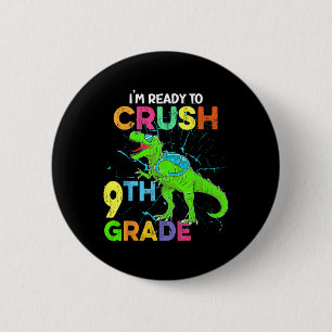 Ik ben klaar om de 9e klas kinderen dinosaurus ter ronde button 5,7 cm