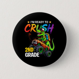 Ik ben klaar om de dinosaurus van de vrachtwagen v ronde button 5,7 cm