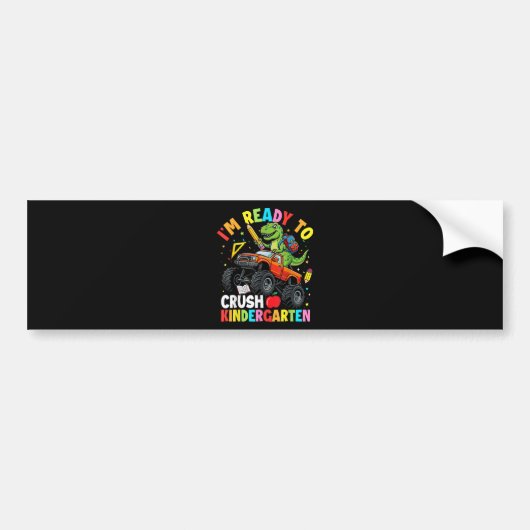 Ik ben klaar om de eerste dag van de kleuterschool bumpersticker (Voorkant)