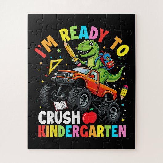 Ik ben klaar om de eerste dag van de kleuterschool legpuzzel (Verticaal)