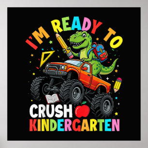 Ik ben klaar om de eerste dag van de kleuterschool poster