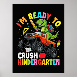 Ik ben klaar om de eerste dag van de kleuterschool poster