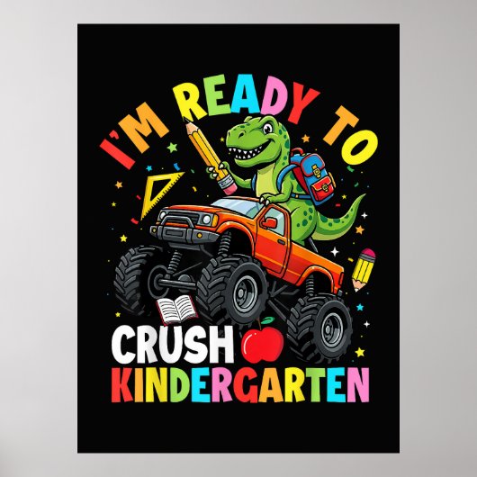 Ik ben klaar om de eerste dag van de kleuterschool poster (Voorkant)