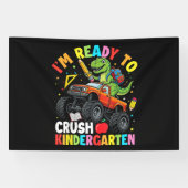 Ik ben klaar om de eerste dag van de kleuterschool spandoek (Horizontaal)