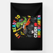 Ik ben klaar om de eerste dag van de kleuterschool spandoek (Verticaal)
