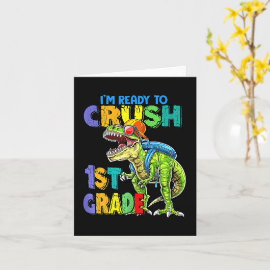 Ik ben klaar om de eerste graads dinosaurussen Kin Kaart (Gele Bloem)