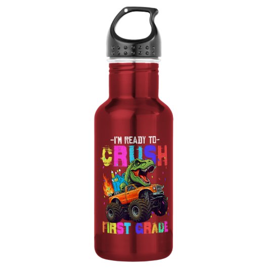 Ik ben klaar om de eerste klas dinosaurus vrachtwa waterfles (Voorkant)