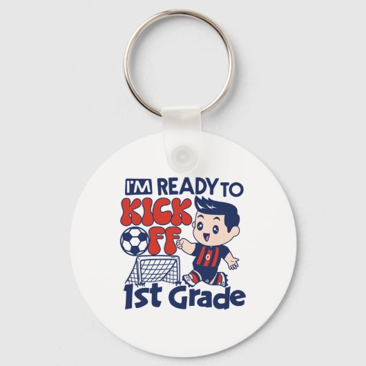 Ik ben klaar om de eerste klas eerste schooldag te sleutelhanger (Voorkant)