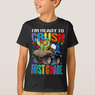 Ik ben klaar om de eerste klas-monster-truck te ma t-shirt