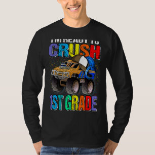 Ik ben klaar om de eerste klas-monster-vrachtwagen t-shirt