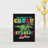 Ik ben klaar om de eerste klas van de Rex Dinosaur Kaart (Gele Bloem)