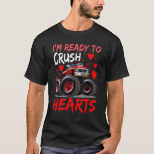 Ik ben klaar om de Hearts Monster Truck Boys Valen T-shirt