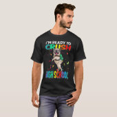 Ik ben klaar om de High School Pug Dog terug te br T-shirt (Voorkant volledig)