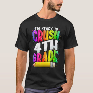Ik ben klaar om de juf van groep 4 terug naar scho t-shirt