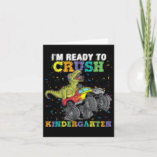 Ik ben klaar om de Kindergarten Monster Truck Dino Kaart