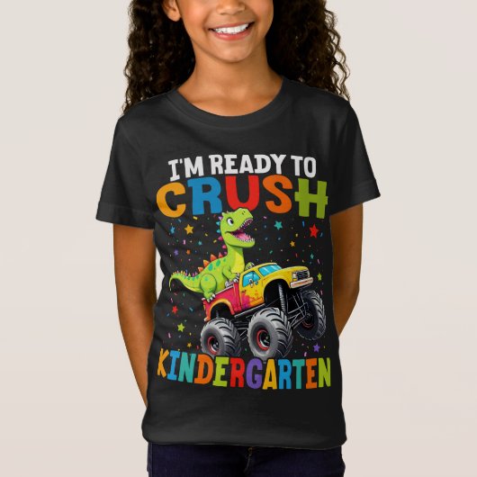 Ik ben klaar om de Kindergarten T Rex Dinosaur te  T-shirt (Voorkant)