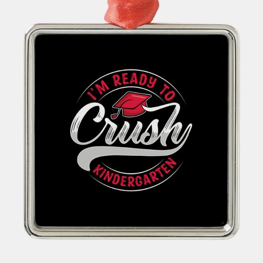 Ik ben klaar om de kindertuin te snoeien metalen ornament (Voorkant)